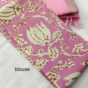 Linen Plain Cotton Saree - Cotton1